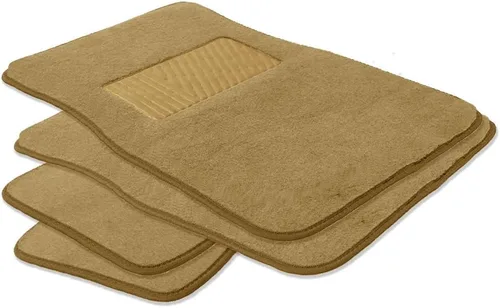 Miniatura 8 de FH Group Alfombrillas de coche – Ajuste universal combo de funda de asiento de coche pequeño, alfombrillas de piso beige protector de alfombra