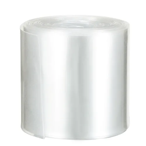 Miniatura 4 de uxcell Tubo termorretráctil de PVC de envoltura de batería de 4.134 in de ancho plano para 18650 16.4 ft de longitud transparente