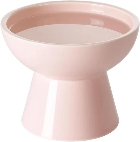 Miniatura 22 de LoeJan Juego de cuencos elevados de comida y agua para gatos, comedero de cerámica extra ancho y elevado, cuenco de alimentación a presión Verde