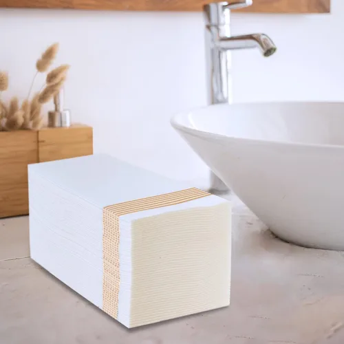 Miniatura 6 de LITOPAK Paquete de 300 toallas desechables para invitados, toallas de mano desechables para baño, servilletas de papel para la cocina, suaves