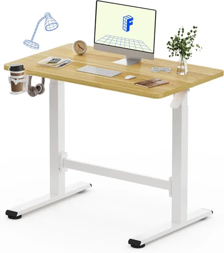 Miniatura 11 de FLEXISPOT H7 Plus - Escritorio de pie ajustable con resorte de gas, estación de trabajo móvil con rueda, escritorio inalámbrico para habitación