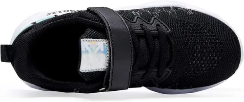 Miniatura 7 de Hetios Zapatos para Niñas Ligeros Atléticos para Correr Transpirables de Punto Zapatos Deportivos para Escuela (BebéNiña PequeñaNiña Grande)