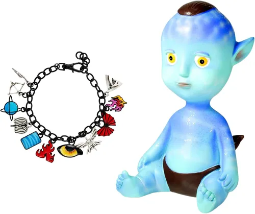 Miniatura 10 de Juguetes de peluche, lindo peluche de Aniaml en pañalero, muñeca kawaii Na'vi, regalos de cumpleaños de Navidad, perfecto para niños, niñas, Azul