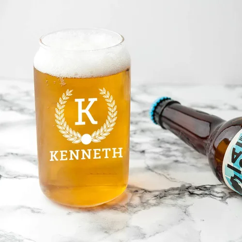 Miniatura 7 de Regalos personalizados para hombres – Vasos de cerveza grabados – Regalos de vidrio grabado personalizados para hombres y mujeres – Ideal