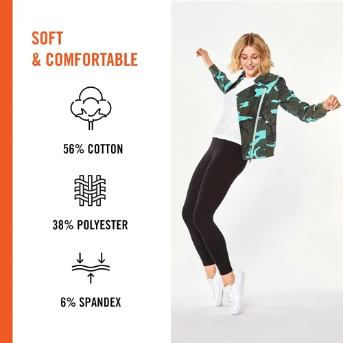 Miniatura 4 de HUE Pantalones cortos de ciclismo de algodón con cintura alta para mujer surtidos