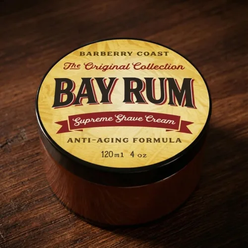 Miniatura 7 de Crema de afeitar de ron Bay para hombres, hecha con manteca de karité, té blanco e ingredientes naturales, llena de calmantes, hidratantes