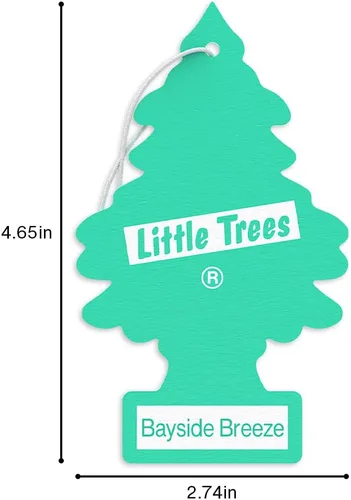 Miniatura 7 de Little Trees - Ambientador de árbol colgante que proporciona un aroma de larga duración para tu hogar o tu auto. Aroma Bayside Breeze, 24