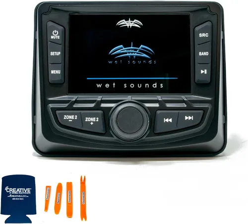 Miniatura 6 de Wet Sounds WS-MC-2 - Radio marina con 1 par Recon 6 XW-W Recon Series 6.5" 60 vatios RMS altavoces coaxiales con rejillas XW blancas (par)