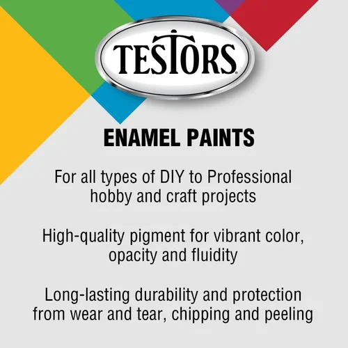 Miniatura 3 de Testors Pintura de Esmalte, Blanco Mate, 1/4-Onza