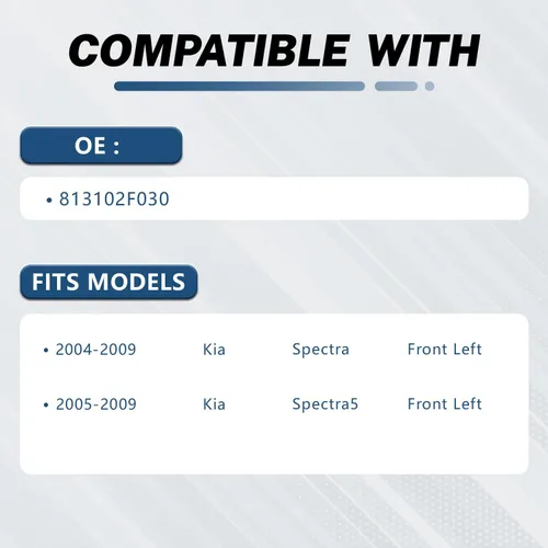 Miniatura 2 de KELOKE Actuador de pestillo de cerradura de puerta compatible con Kia Spectra5 2005-2009, Spectra 2004-2009, lado delantero izquierdo del conductor