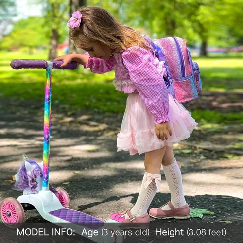 Miniatura 4 de mibasies Mini mochila para niñas y niños, bolso arcoíris, Púrpura Rainbow 1, Viajar