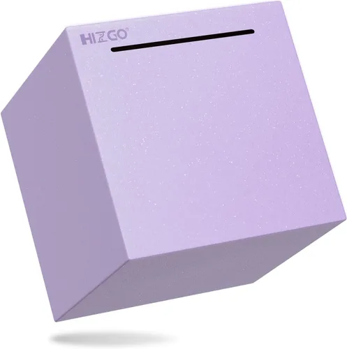hizgo alcancía para adultos morada, alcancía de acero inoxidable para adultos/niños que debe romperse para abrirse, caja de ahorro de dinero