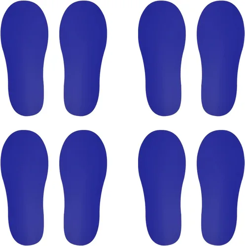 Miniatura 10 de PATIKIL Adhesivo de huellas de 10 x 4, 4 pares de zapatos de PVC para decoración de clase, guía de escaleras, color azul