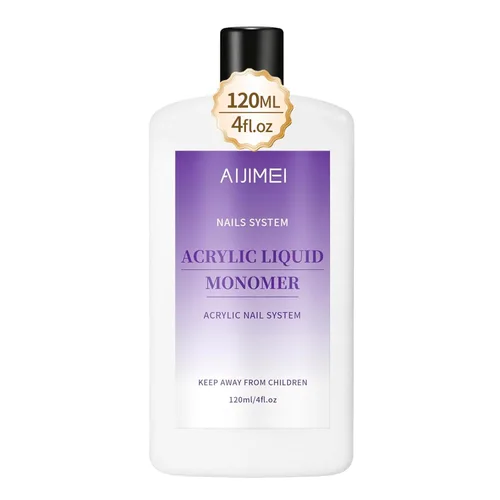 Monómero líquido acrílico para sistema de uñas, 4.1 fl oz/4fl.oz para aplicación de polvo acrílico, monómero acrílico para uñas acrílicas (líquido