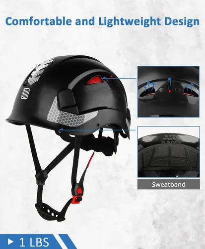 Miniatura 3 de UM ULTRAMAXX Safety Helmet Hard Hat, ANSI Z89.1 Approved Lightweight Vented Work Helmet, 6-Point Adjustable Ratchet Suspension Hardhat Ideal for