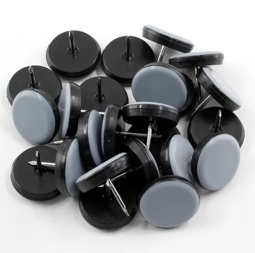 Miniatura 9 de 24 deslizadores de uñas de 7/8 pulgadas (0.866 in), deslizadores redondos de teflón para patas de silla, deslizadores de pies de muebles
