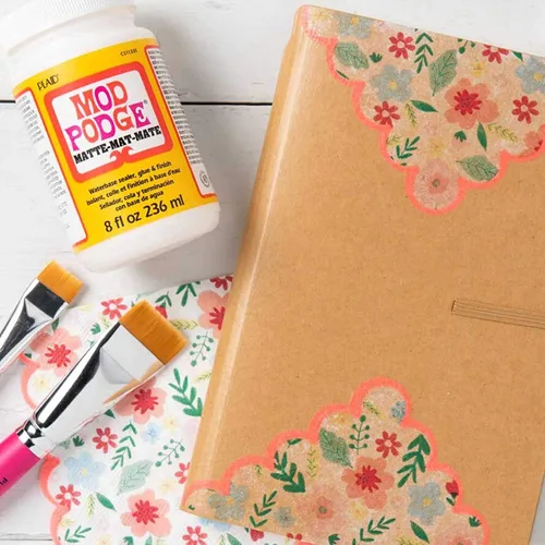 Miniatura 5 de Mod Podge Kit completo de decoupage, dos botellas de 16 onzas, sellador/pegamento (acabado brillante mate) con juego de 4 cepillos de espuma