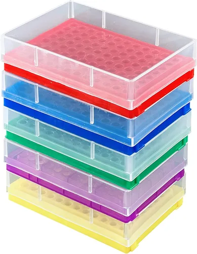 Miniatura 8 de Tubo de Bloque de Enfriamiento de Aluminio para Enfriador de 96 Pozos para Tiras de Placas PCR de 0.1ml 0.2ml, Paquete de 1