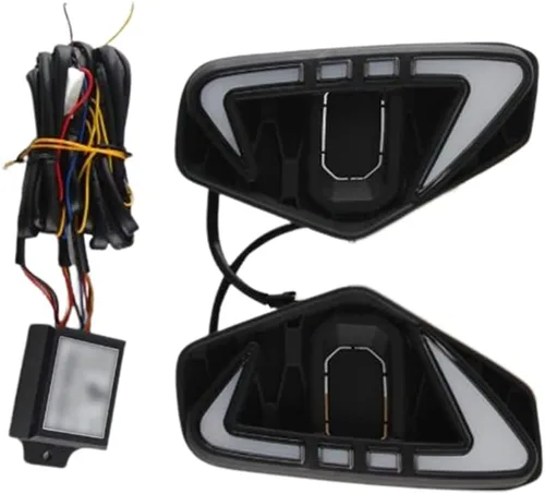 Miniatura 6 de Riloer DRL Luz de circulación diurna con cable, luz antiniebla LED ámbar blanco, señal de giro, 2021 2022 compatible con Nissan Navara NP300