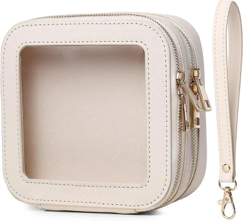 Miniatura 35 de Pinkmik Pequeña bolsa de maquillaje, mini estuche transparente para maquillaje y neceser con cremallera, organizador de bolsos para mujer