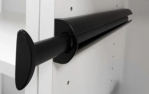 Miniatura 5 de TAG Hardware - Barra de valet de 11 3/4 pulgadas de largo para armario (negro)