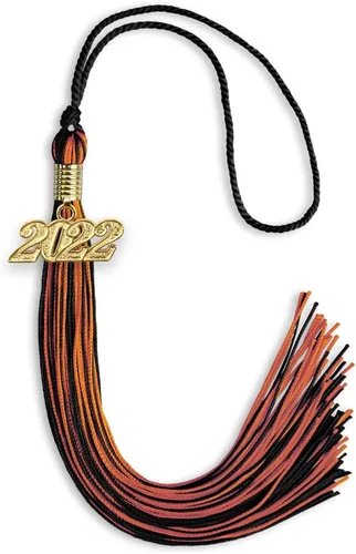 Miniatura 75 de Endea Graduation - Borla de doble color mixto con fecha dorada (negro/dorado antiguo, 2021)