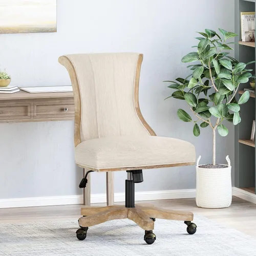 Miniatura 2 de Christopher Knight Home Coulee - Silla de oficina, beige y natural