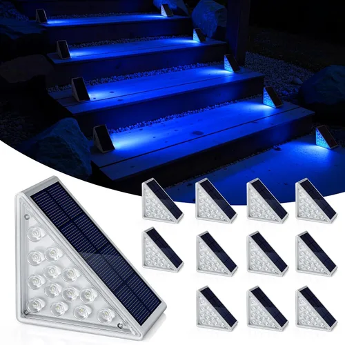 Miniatura 21 de NIORSUN Luces solares, impermeabilidad IP67, encendido/apagado automáticos, para escalones exterior, escalera, patio, porche, puerta delante, acera