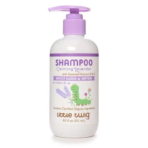 Bote de champú Little twig. 2 onzas, Lavanda, Tangerine