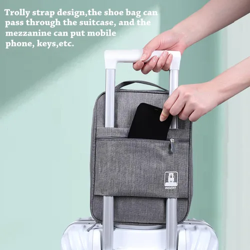Miniatura 4 de Li'segarote Bolsas de zapatos para viajes, paquete de 6 bolsas grandes multicolor para zapatos para hombres y mujeres, bolsa organizadora de zapatos