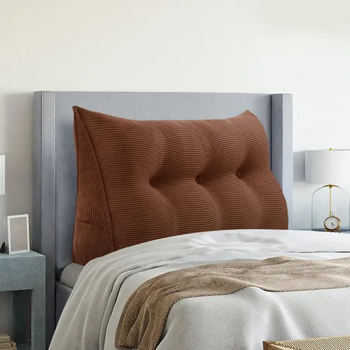 Miniatura 9 de VERCART Almohadas de cuña para cabecero de cama, almohada de cuña para cabecero, almohada triangular, almohadas de cuña, almohada con funda Café