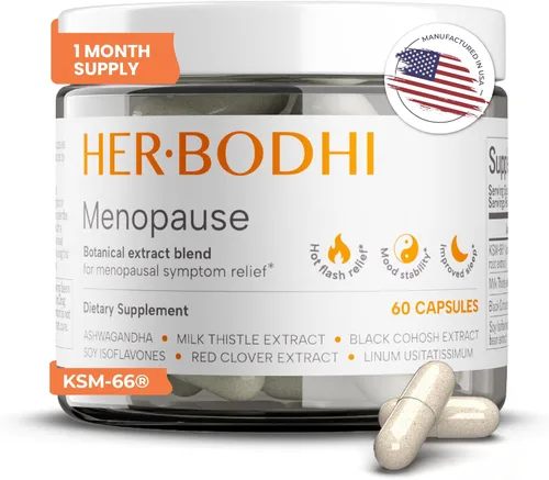 Miniatura 10 de Her Bodhi Meno - Equilibrio Hormonal para la Menopausia para Mujeres, Suplemento de Isoflavonas de Estrógeno y Soja para la Menopausia para Mujeres