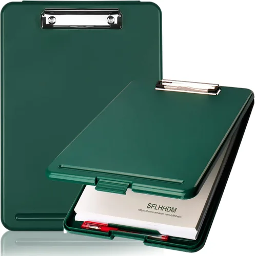 Miniatura 13 de Portapapeles con almacenamiento, portapapeles de almacenamiento con clip, portapapeles plegables para enfermeras, para papeles de 8.5x11, estuches