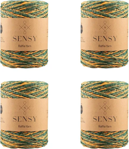 Miniatura 27 de Sensy Premium - Hilo de rafia multicolor (185 yardas, 100% papel, 400)