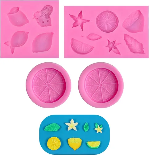 Miniatura 14 de Molde de silicona de limón con 15 cavidades, molde de mousse para hornear, bandeja de hornear con forma de fruta para postres, chocolates, dulces