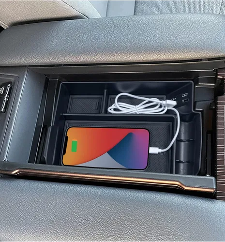 Miniatura 2 de TOPINSTALL Organizador de consola central compatible con accesorios para Toyota Sienna 2021-2026, caja de apoyabrazos, bandeja de almacenamiento