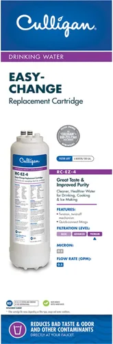 Culligan RC 4 EZ-Change Cartucho de repuesto premium para filtro de agua, 500 galones, color blanco