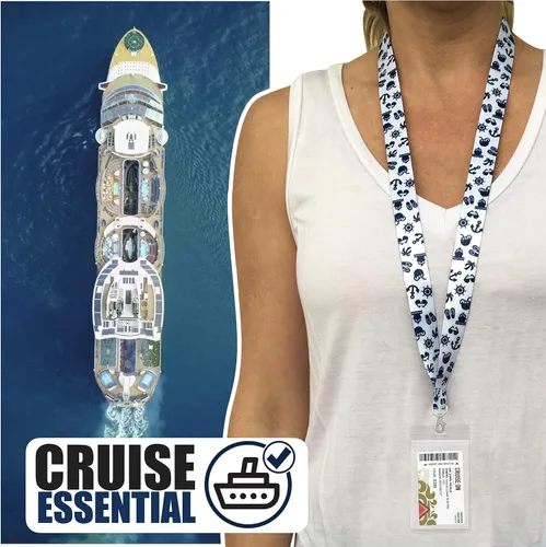 Miniatura 2 de Cruise On Cordones para tarjetas de crucero (paquete de 2) en 2026 y 2027, cordón de crucero con soporte para identificación, tarjeta de Blanco