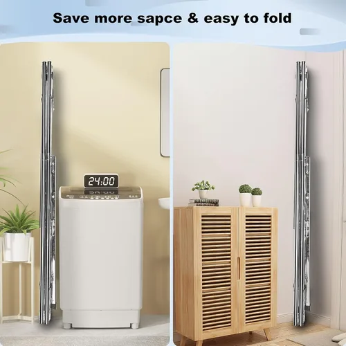 Miniatura 5 de Sarahipe Sillars Estante de Secado de Ropa, 240 cm Estante de Secado de Ropa Plegable y Colapsable de Acero Inoxidable para Interior y Exterior