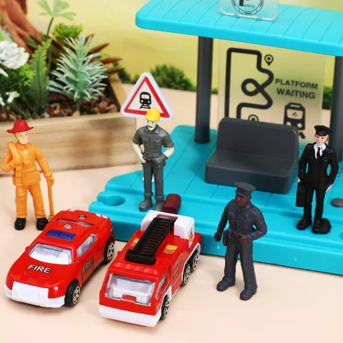 Miniatura 7 de Totority People Everyday Heroes Figuras de acción para niños pequeños, 7 piezas de ayudantes comunitarios - Modelos realistas de ocupaciones