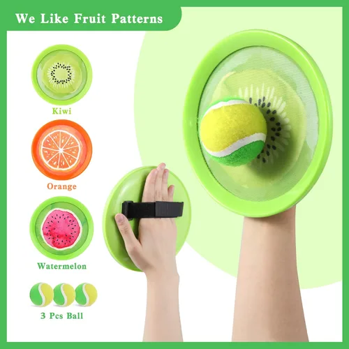 Miniatura 2 de Juego de pelota para lanzar y atrapar, juego de captura de diseño de frutas para niños y adultos, playa, patio, césped, al aire libre, interior, 6
