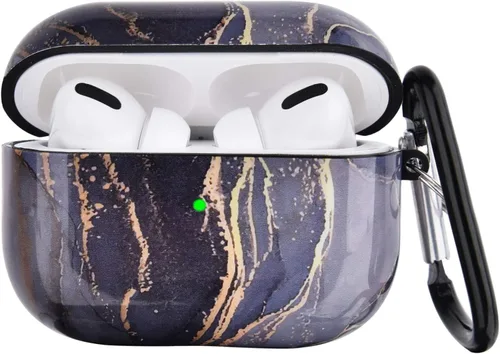 OLEBAND Funda para Airpod de 3ª generación con patrón, tapa dura, antideslizante, compatible con Apple Airpod Pro de 3ª generación, para mujeres y