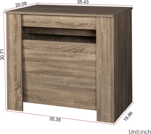 Miniatura 4 de SSLine Mesa de comedor rectangular extensible de 35 a 118 pulgadas, mesa de reuniones de conferencias súper larga para 6, 8, 12 personas, mesas