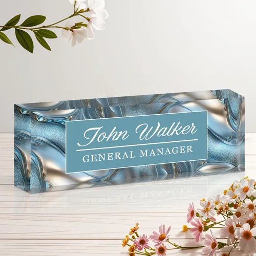 Miniatura 21 de Placa de nombre personalizada para escritorio, letrero de nombre de escritorio acrílico personalizado, regalos de agradecimiento de oficina