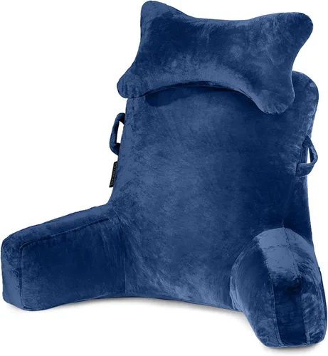 Miniatura 10 de Almohada de Lectura - Almohada de Descanso para Cama Extra Grande de 31" con Rollo de Cuello Desmontable y Brazos para Sentarse en la Cama o Sofá