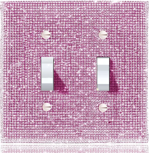 Miniatura 33 de 1 funda para interruptor de luz brillante – Cubierta de placa de interruptor con purpurina dorada con diamantes de imitación 2.2 lbs-2-Oro