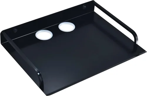 HNVNER Estante flotante para componentes de TV, estante de proyector montado en la pared, estantes centrales de entretenimiento de metal para