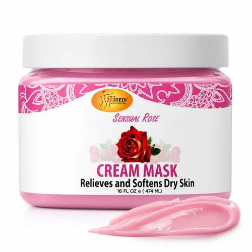 SPA REDI - Máscara de Crema para Cuerpo y Pies, Rosa Sensual, 16 Oz - Masaje de Pedicura para Pies y Cuerpo Cansados, Hidratante, Piel Fresca -