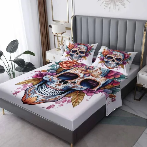 Miniatura 8 de Juego de sábanas abstractas tamaño individual, sábanas de microfibra suave, bolsillo profundo, sábanas y fundas de almohada estampadas sin arrugas
