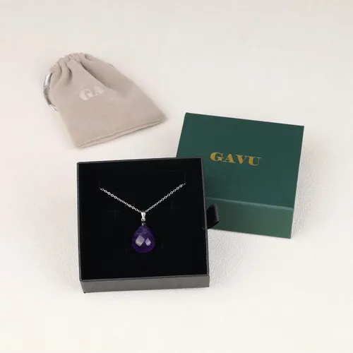 Miniatura 7 de GAVU Collar de cristal curativo de lágrima, Piedra